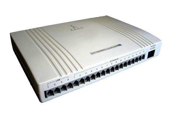 Autocommutateur PABX 4 lignes CO et 16 extensions postes internes